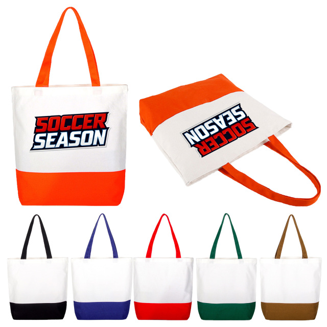 10 oz. Cotton Canvas Boat Tote Bags Front Pocket