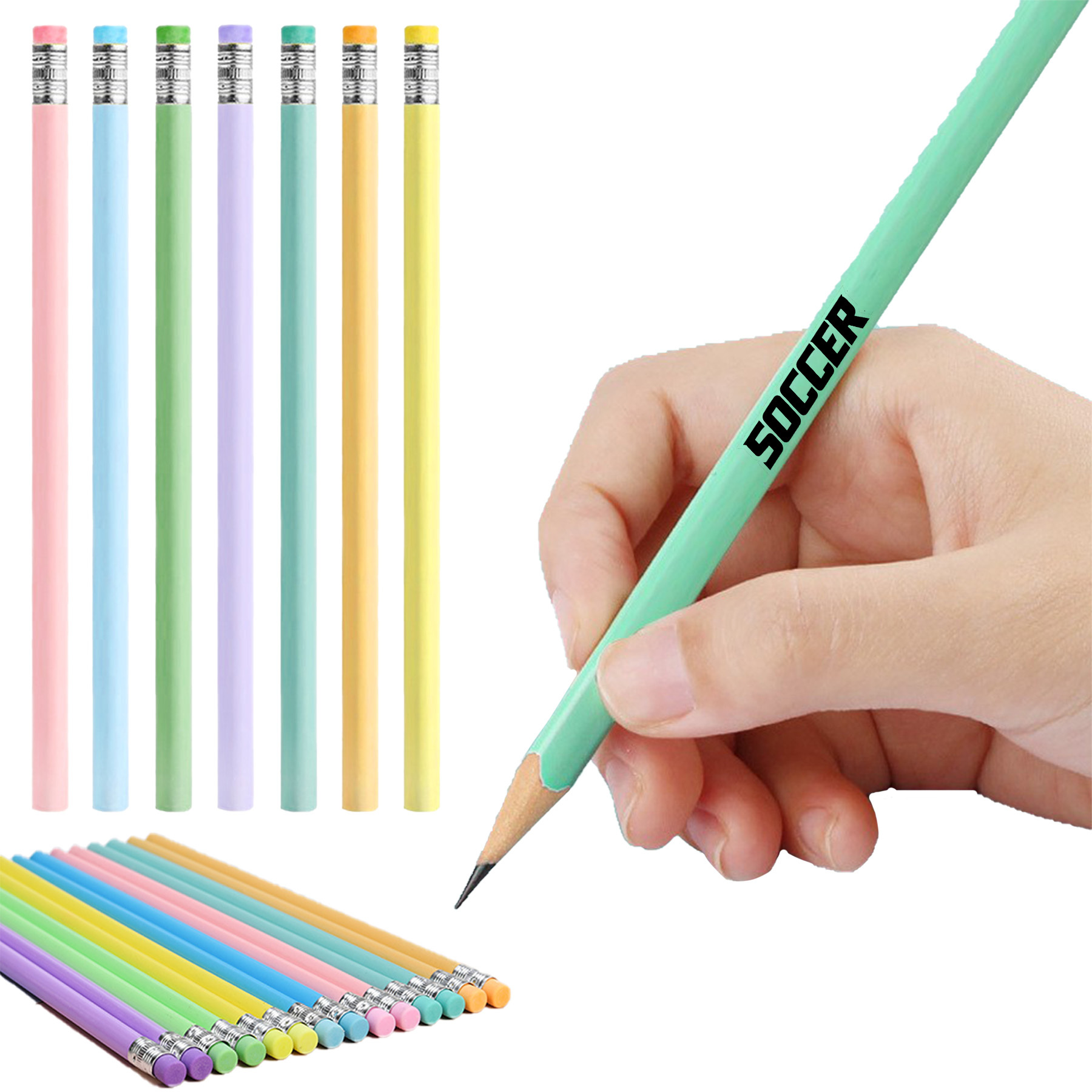 Round Wooded Imported Value Jumbo #2 Graphite Pencil with Eraser