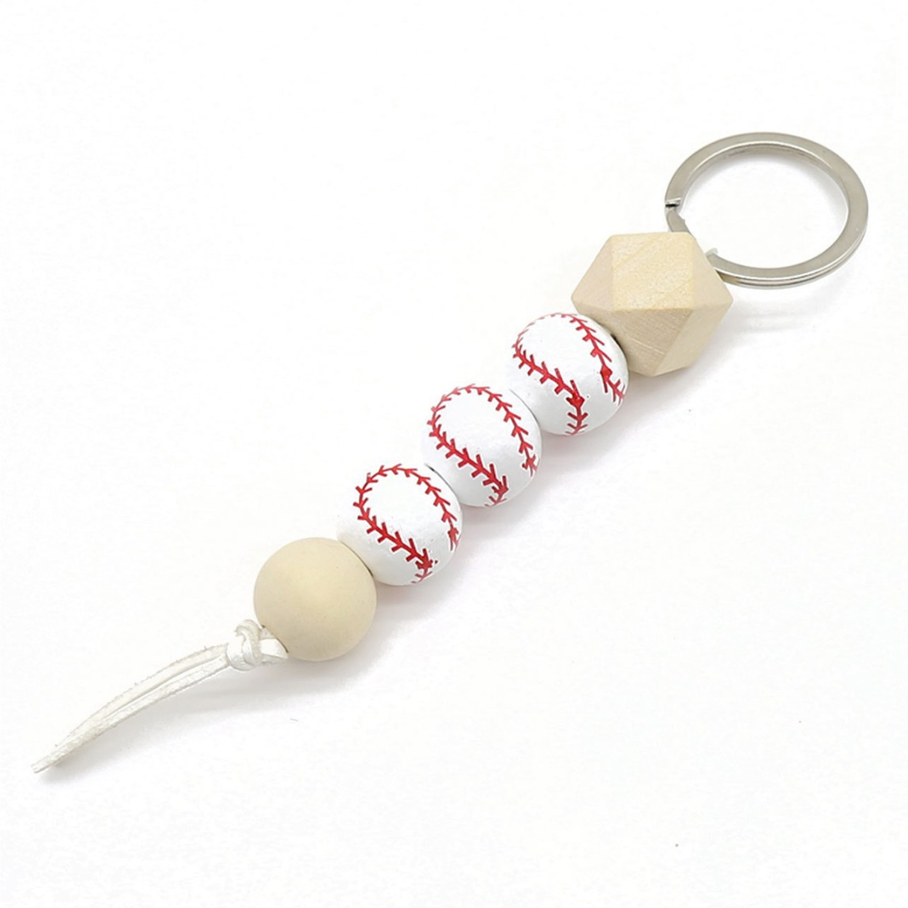 Custom Sporty Ball Beaded Keychain