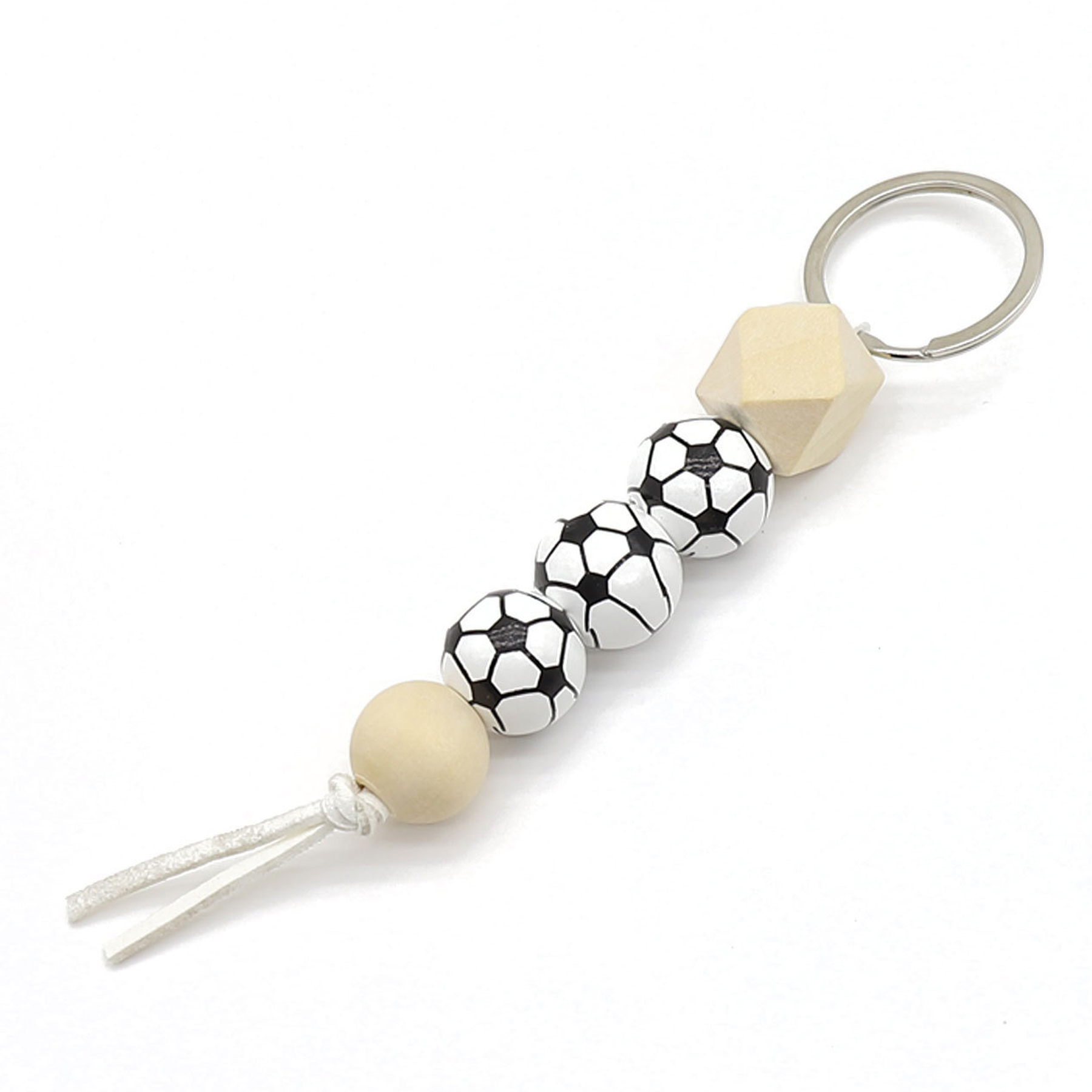 Custom Sporty Ball Beaded Keychain