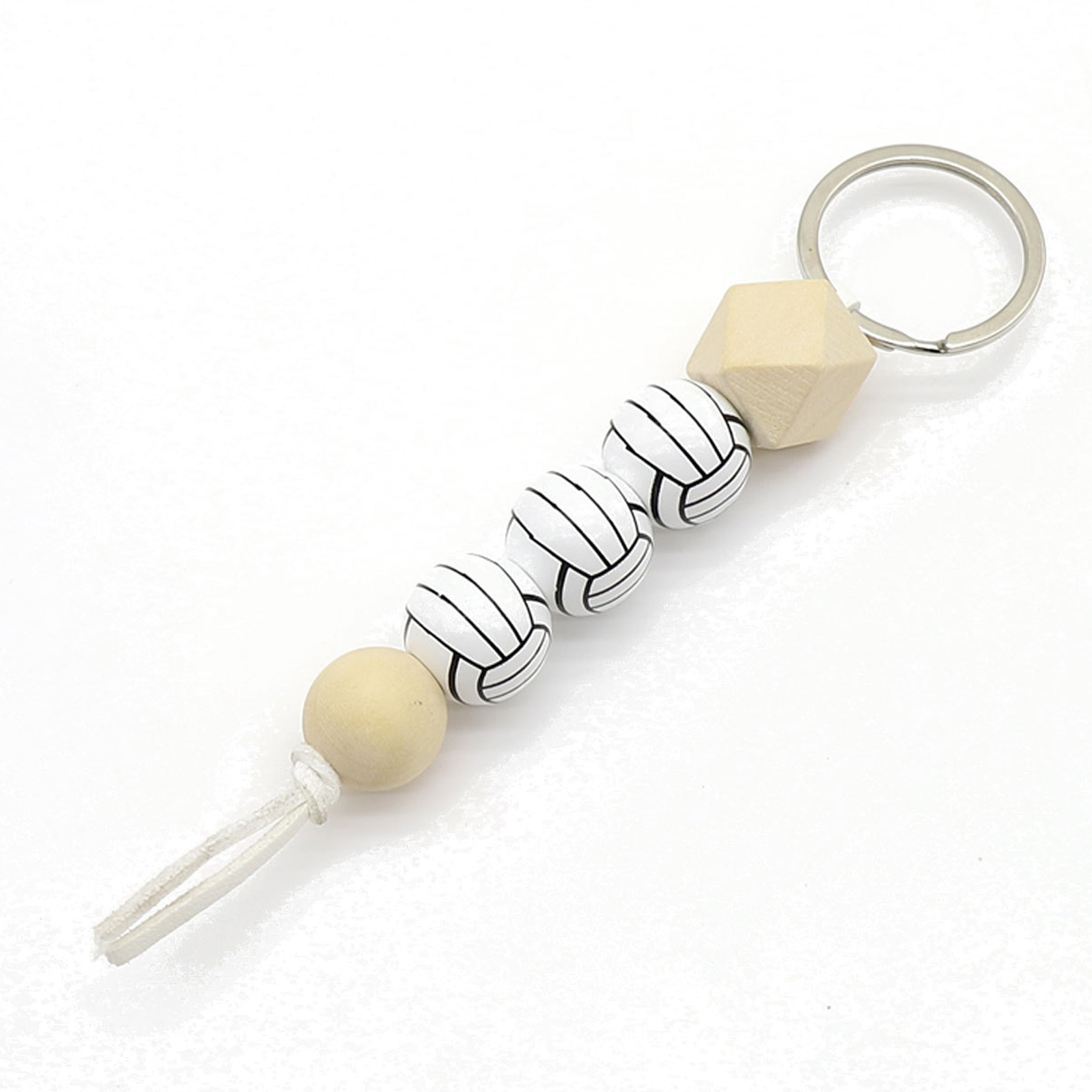 Custom Sporty Ball Beaded Keychain