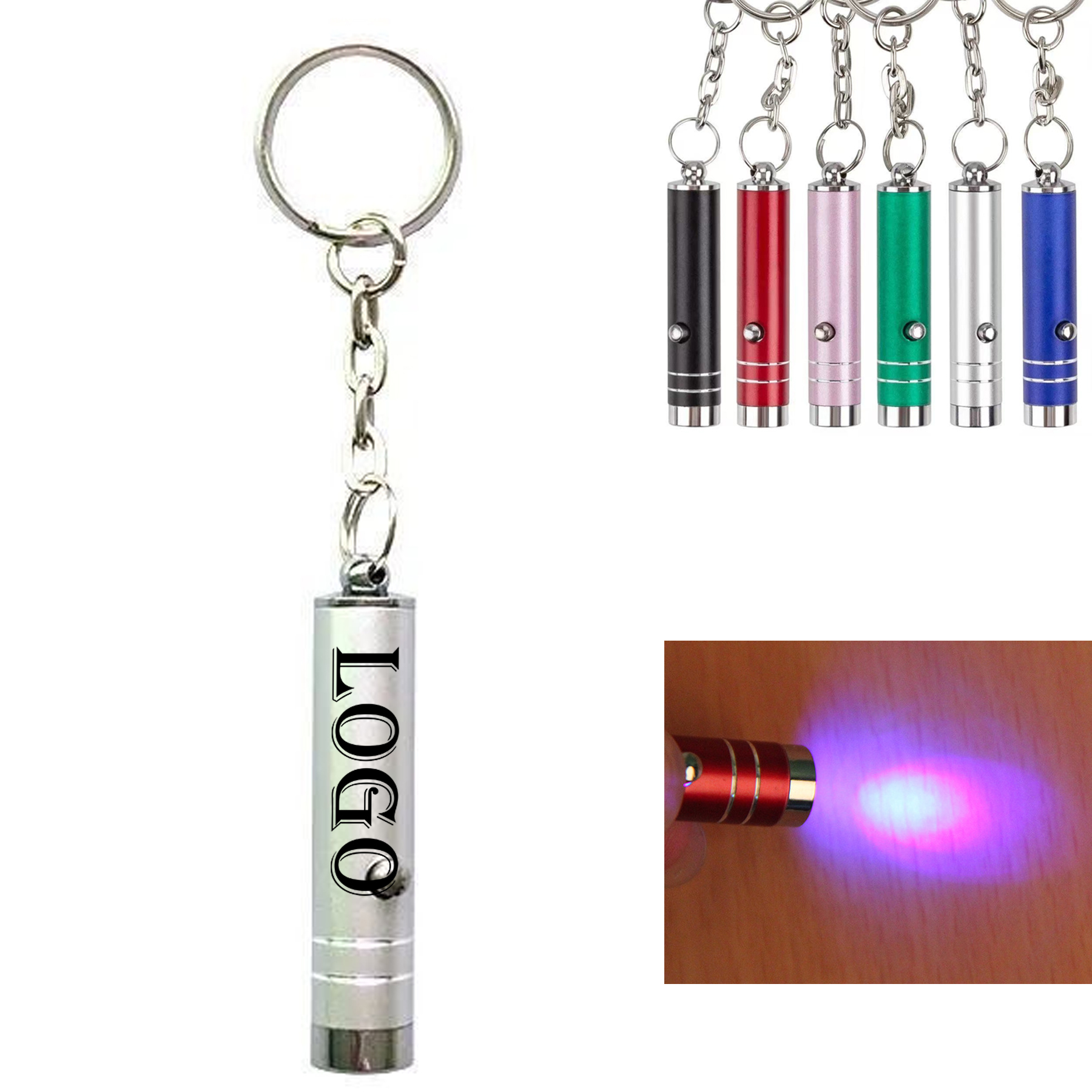 Mini Aluminum UV Keychain Light