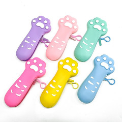 Cute Cat Paw Silicone Pencil Pouch