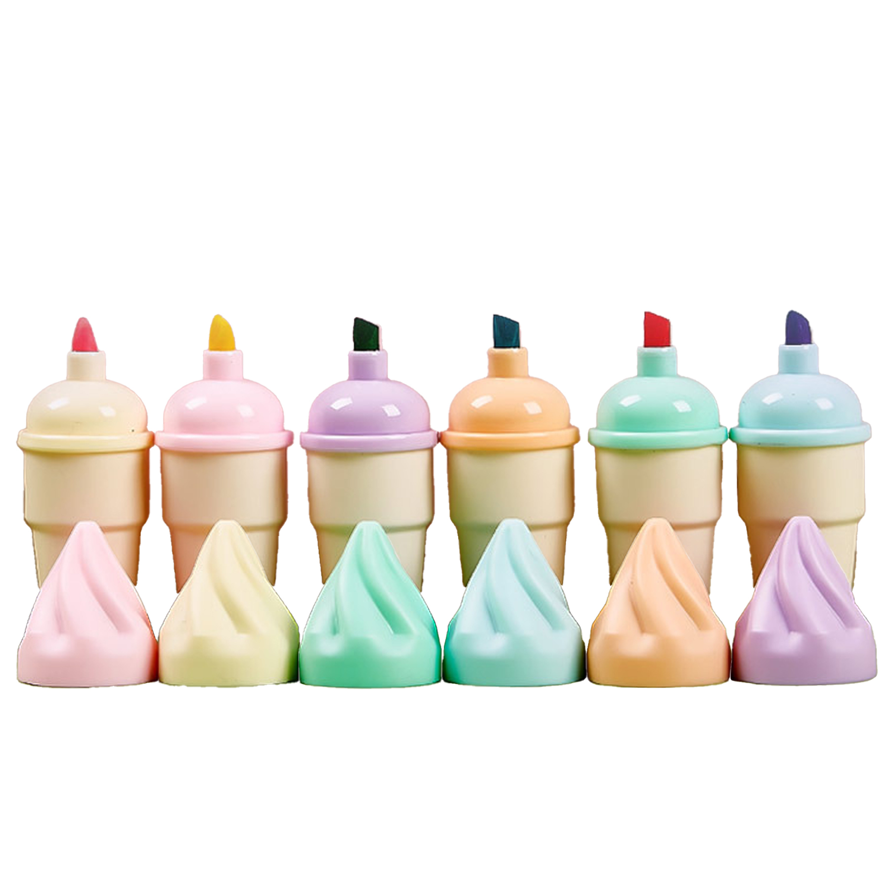 6-Pack Ice Cream Highlighters, Macaron Colors