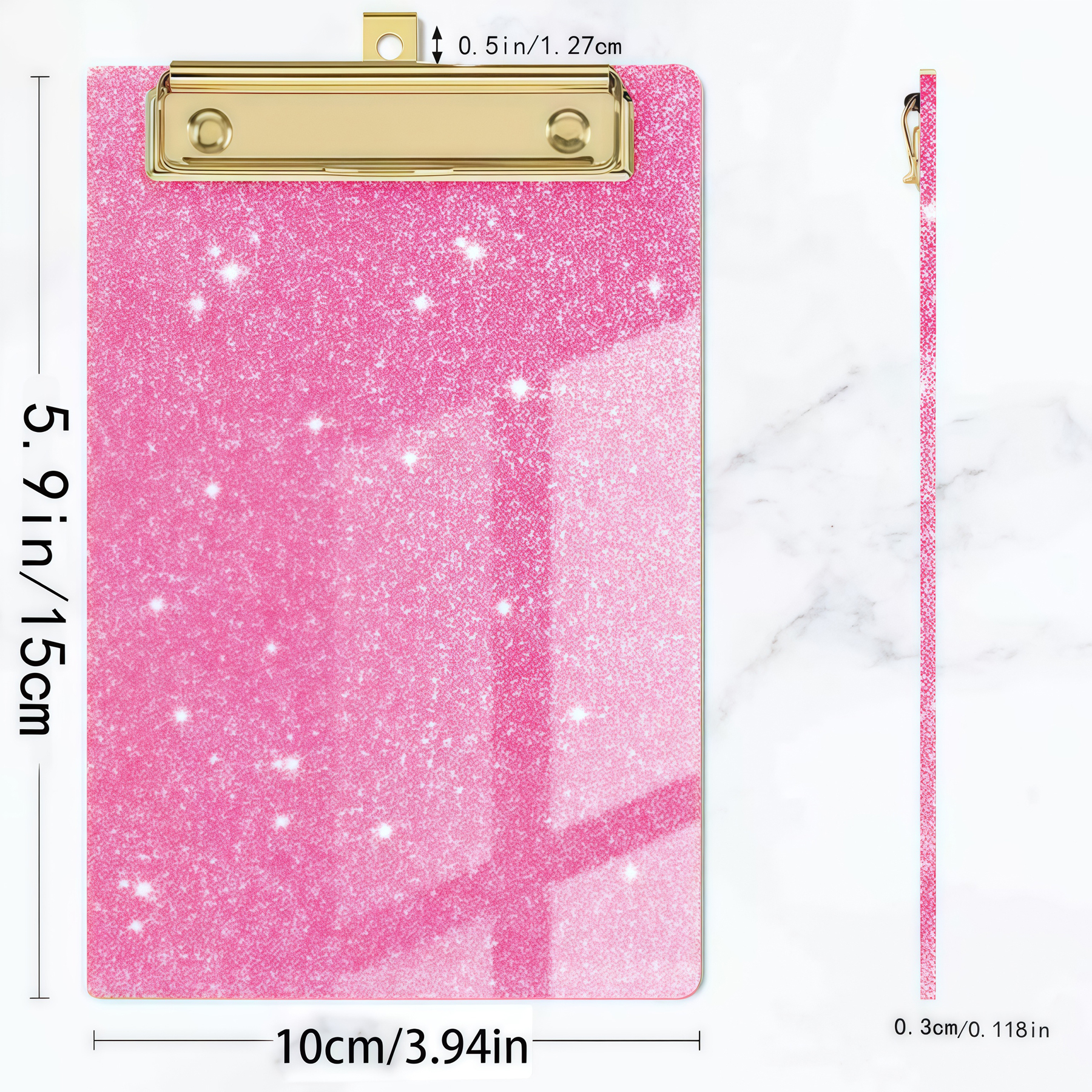 Shiny Acrylic Whiteboard Clip(6"x4")