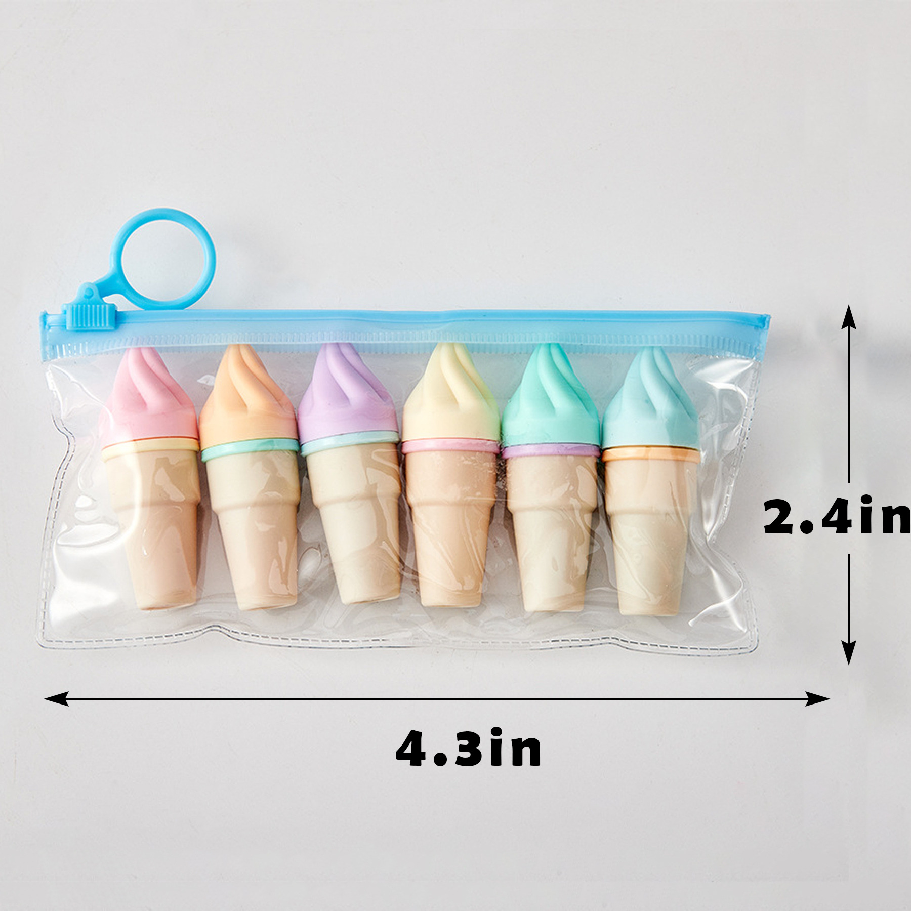 6-Pack Ice Cream Highlighters, Macaron Colors