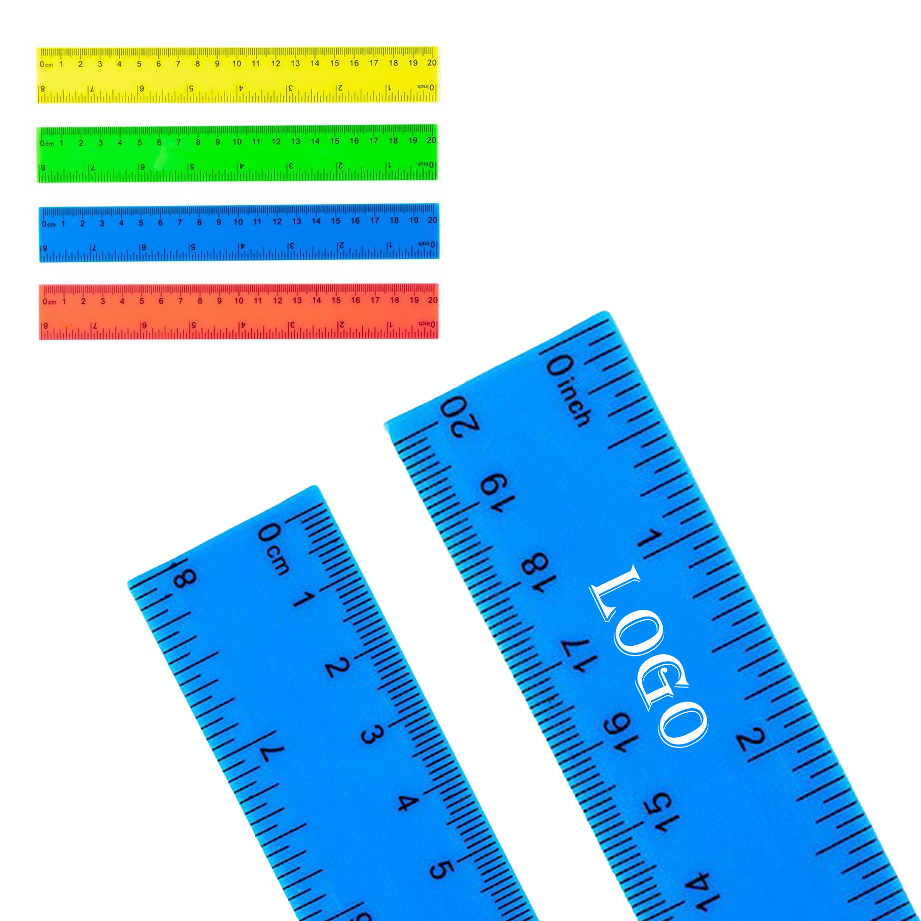 Back-to-School 8" Dual-Scale Transparent Plastic Ruler