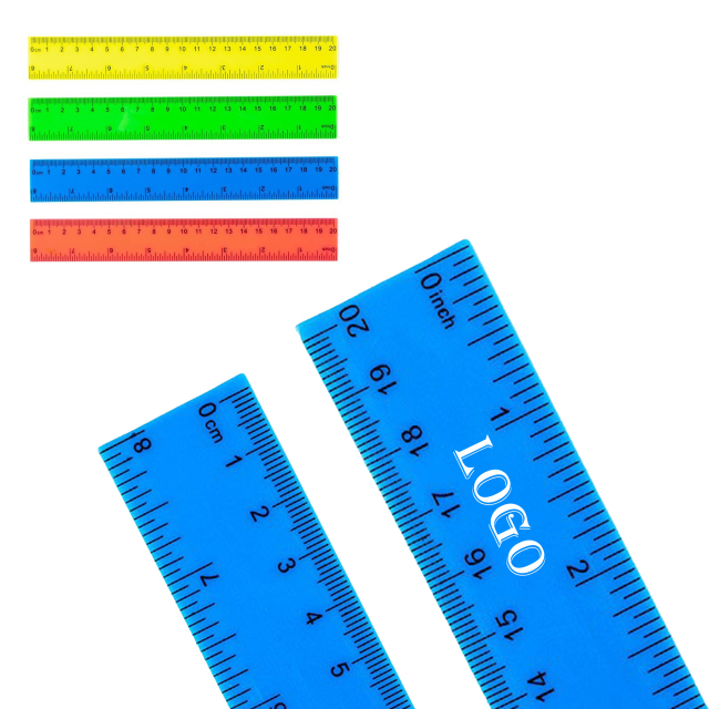 Back-to-School 8" Dual-Scale Transparent Plastic Ruler