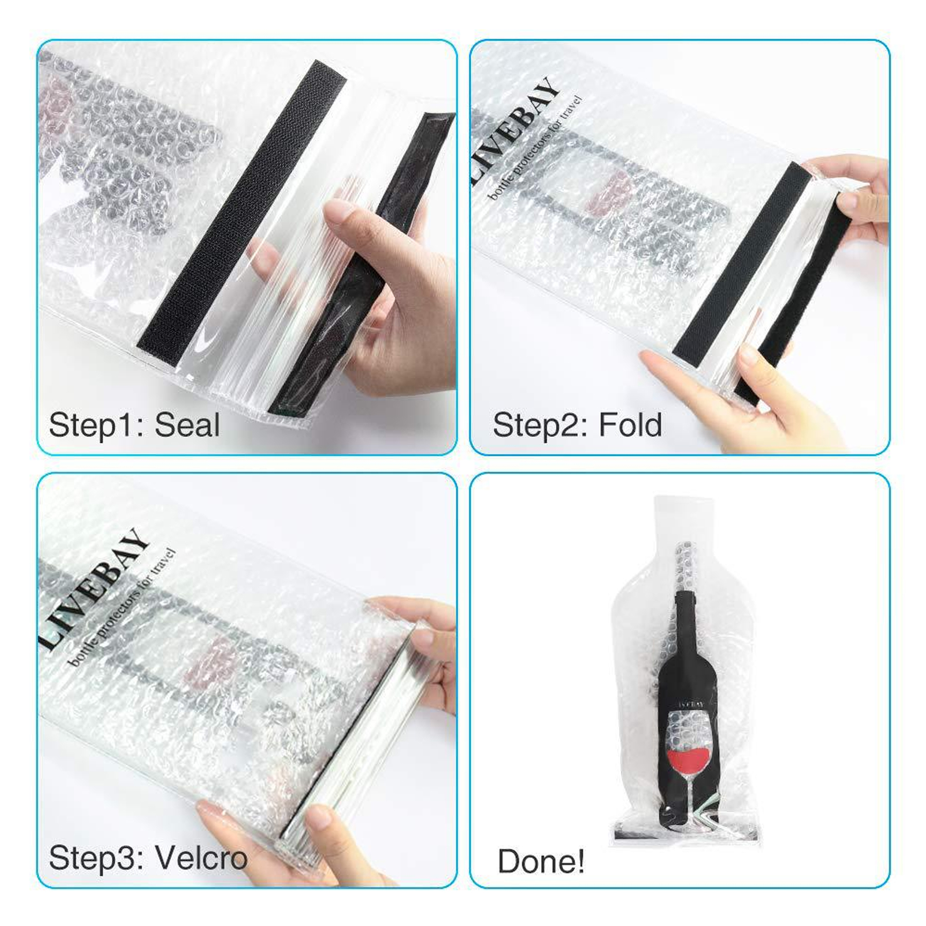 PVC Wine Bottle Shockproof Bag