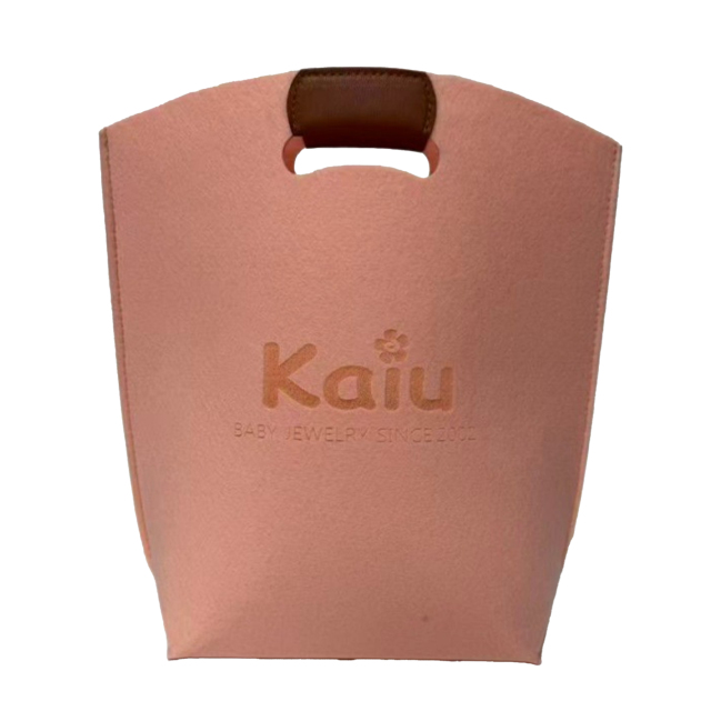 Custom Felt Tote Bag with PU Handle