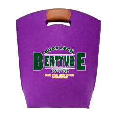 Custom Felt Tote Bag with PU Handle