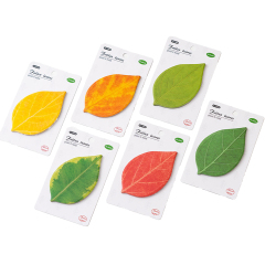 Custom Nature-Themed Leaf Shaped Sticky Notes