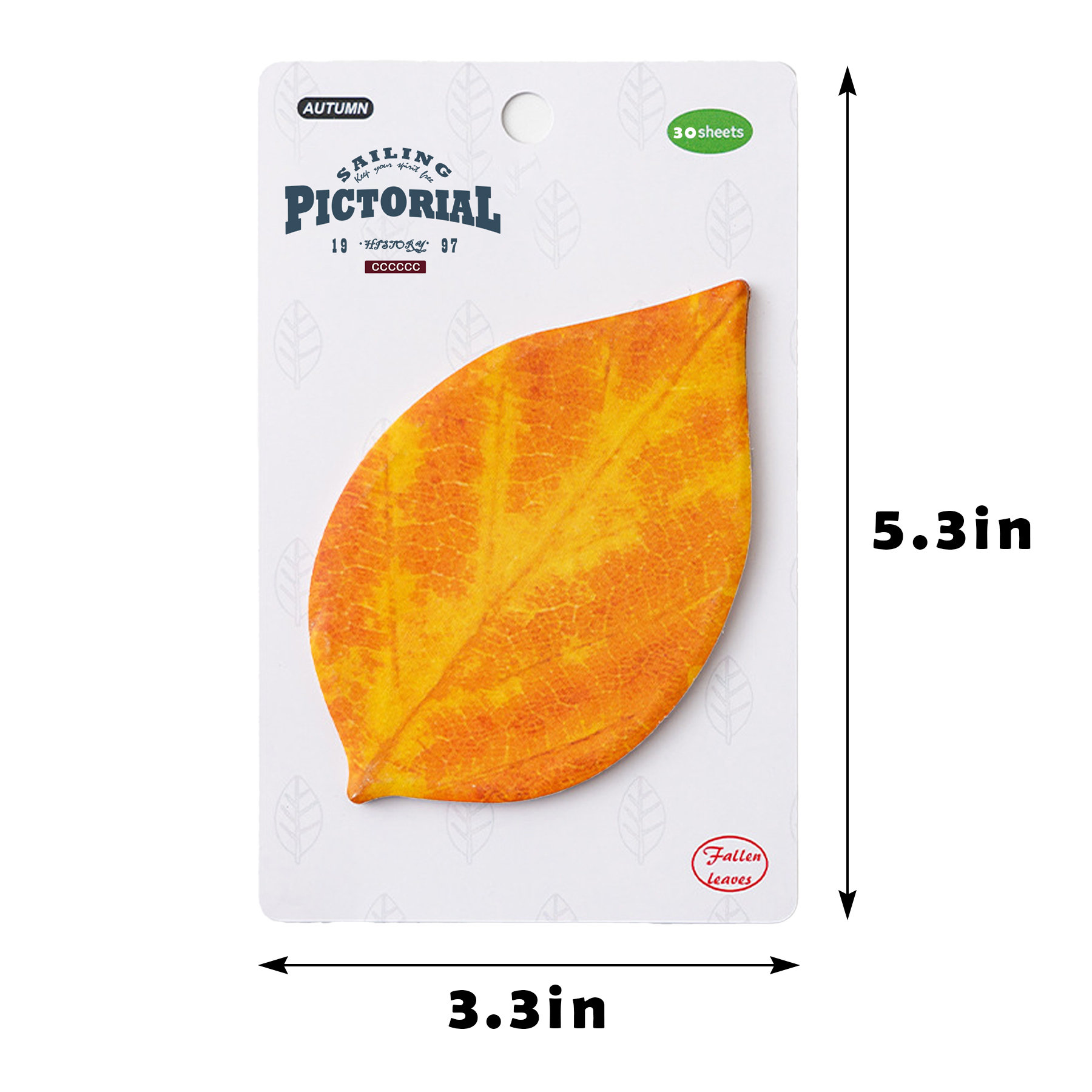 Custom Nature-Themed Leaf Shaped Sticky Notes