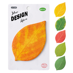 Custom Nature-Themed Leaf Shaped Sticky Notes
