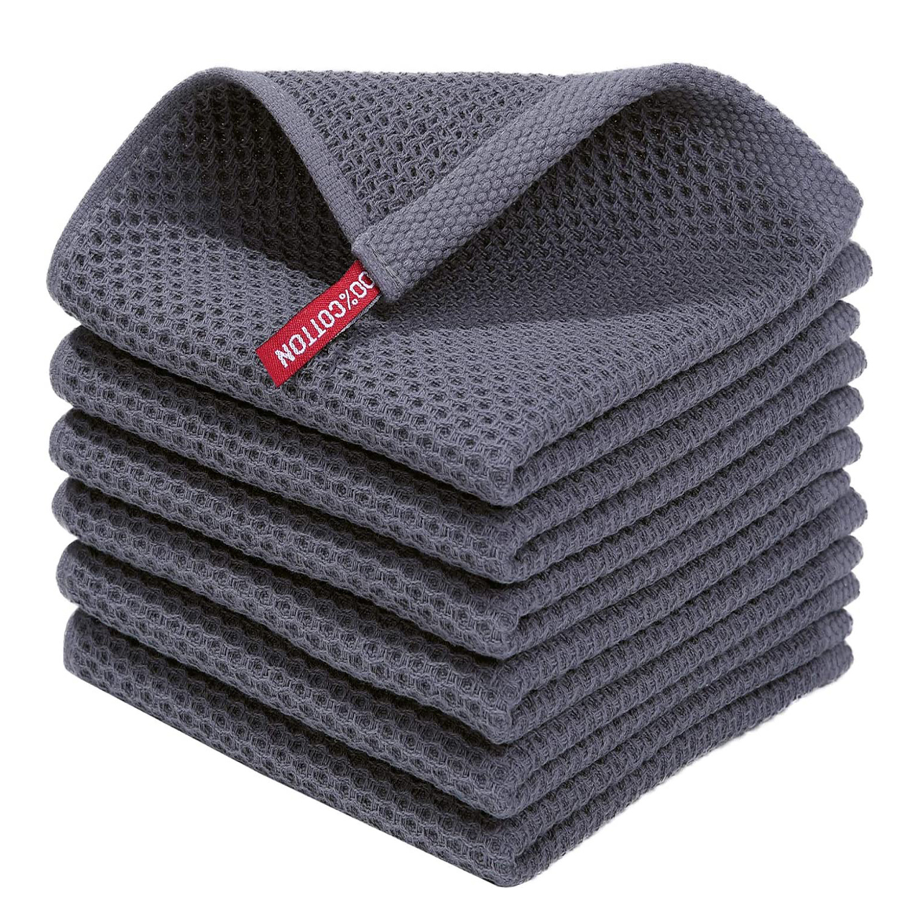 16" × 16" Custom Cotton Embroidered Waffle Weave Kitchen Towels