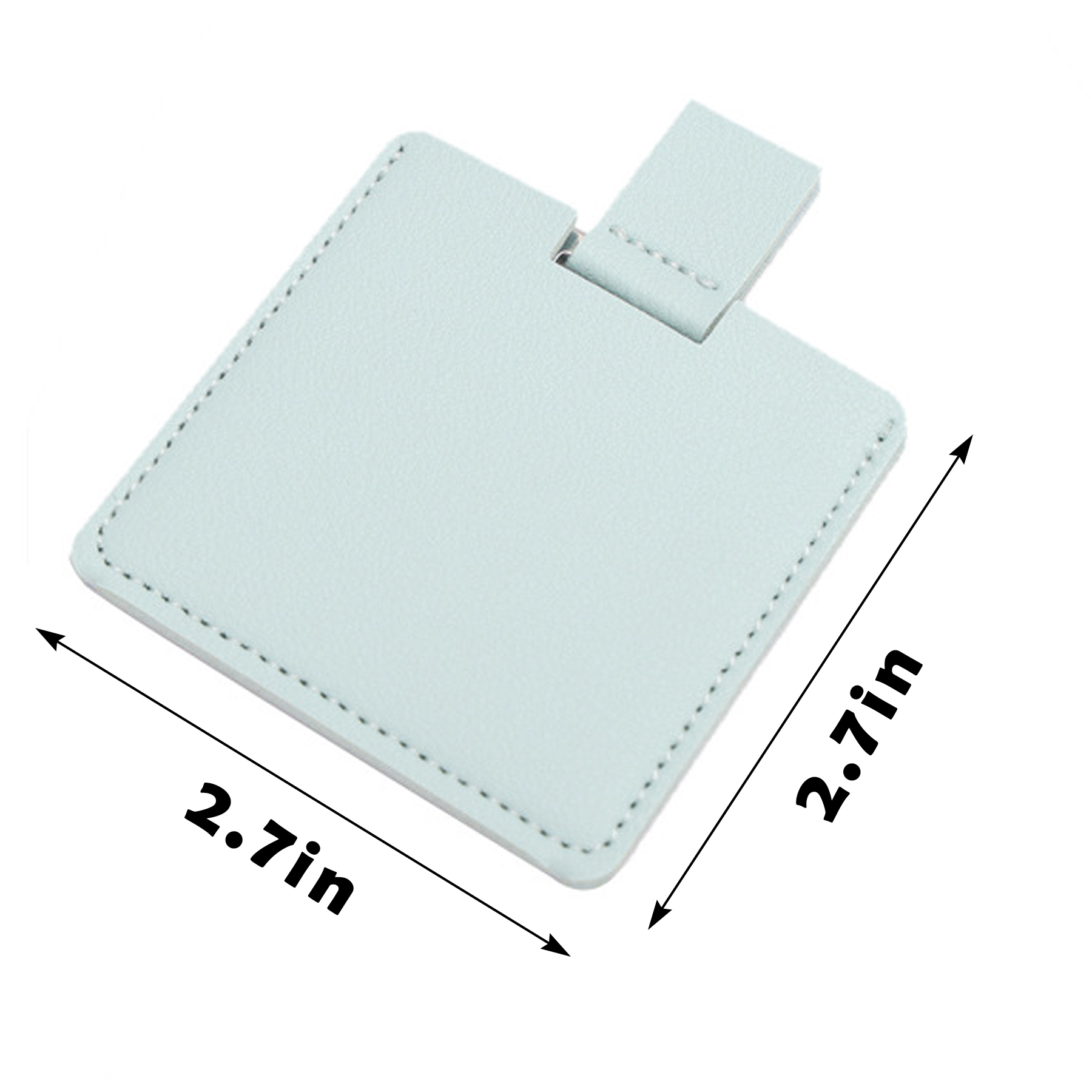 Shatterproof Portable Stainless Steel Makeup Mirror 2.7" × 2.7"