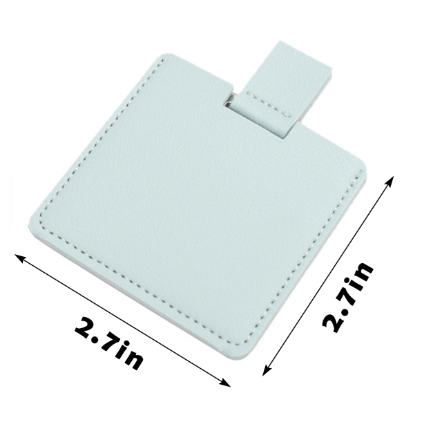 Shatterproof Portable Stainless Steel Makeup Mirror 2.7" × 2.7"