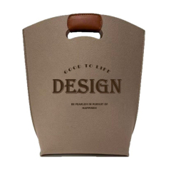 Custom Felt Tote Bag with PU Handle