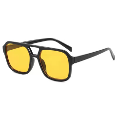 Square-framed Double Bridge Sunglasses