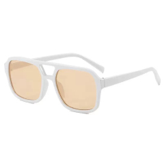 Square-framed Double Bridge Sunglasses