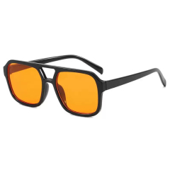 Square-framed Double Bridge Sunglasses