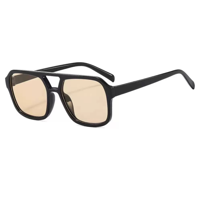 Square-framed Double Bridge Sunglasses