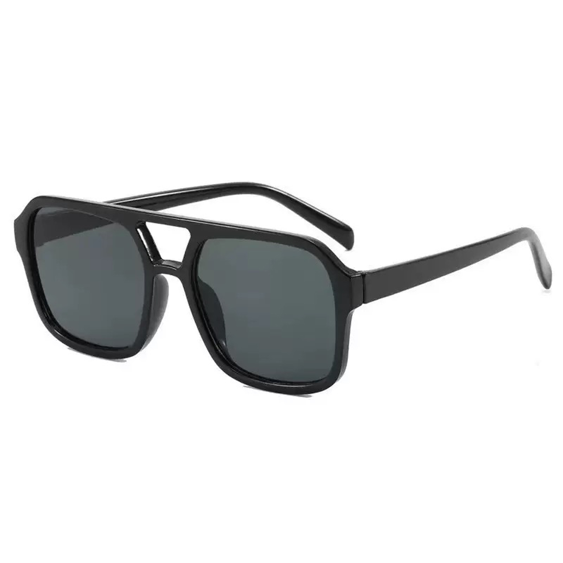 Square-framed Double Bridge Sunglasses