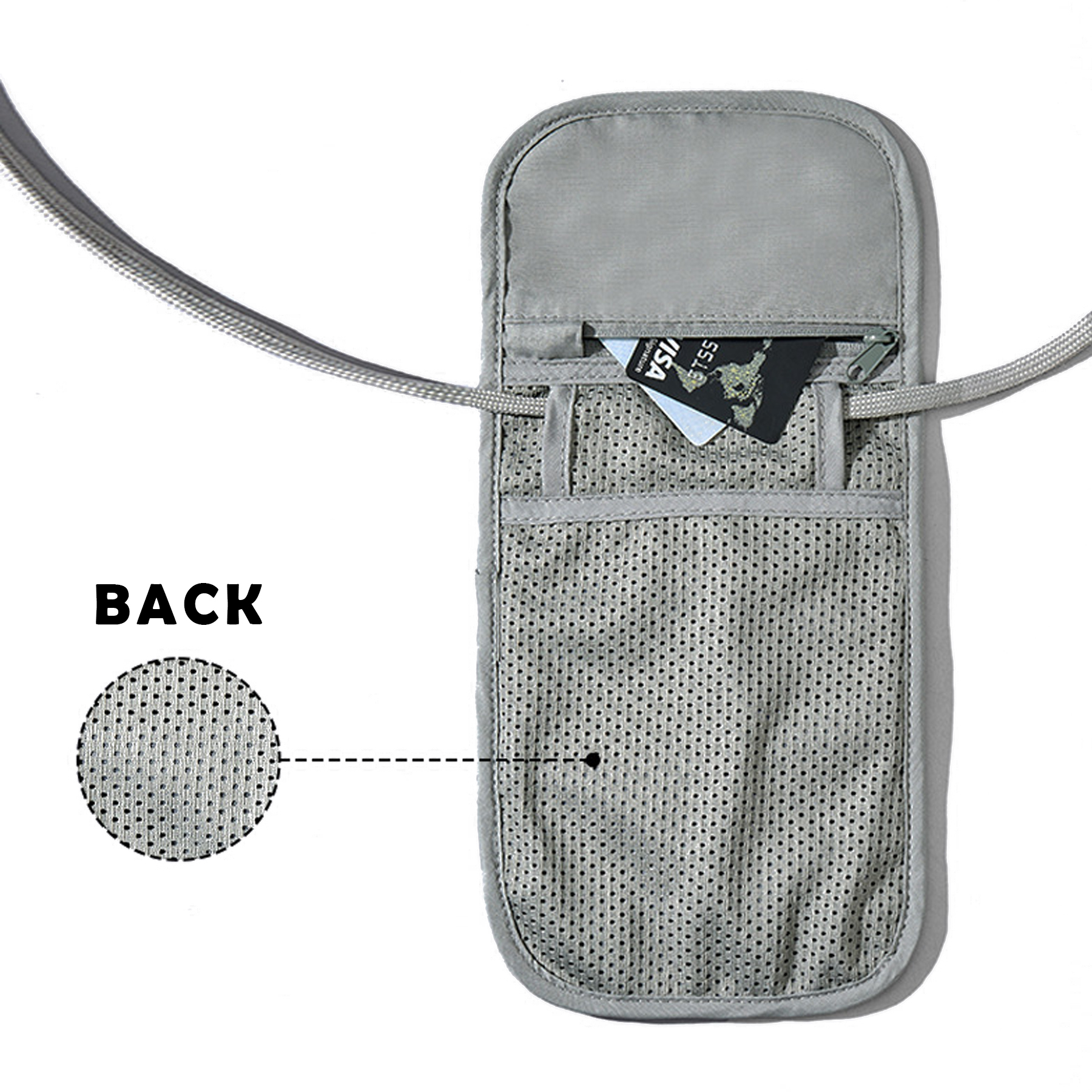 Secure RFID-Blocking Travel Neck Pouch