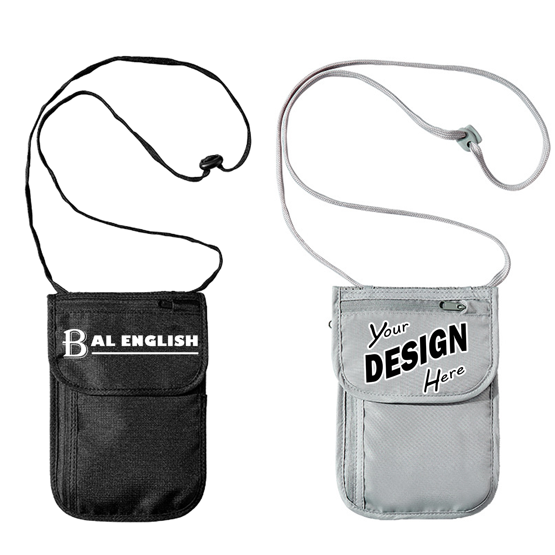 Secure RFID-Blocking Travel Neck Pouch