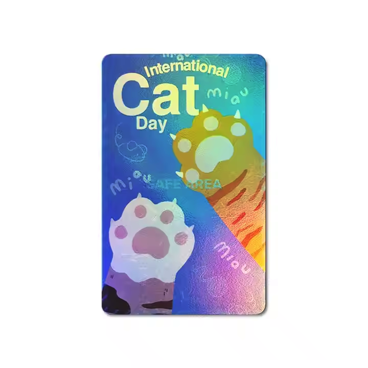 Wholesale Cartoon Game Toy Cards Thickened TR 3D Cat Anime Collection NFC Cards For Children