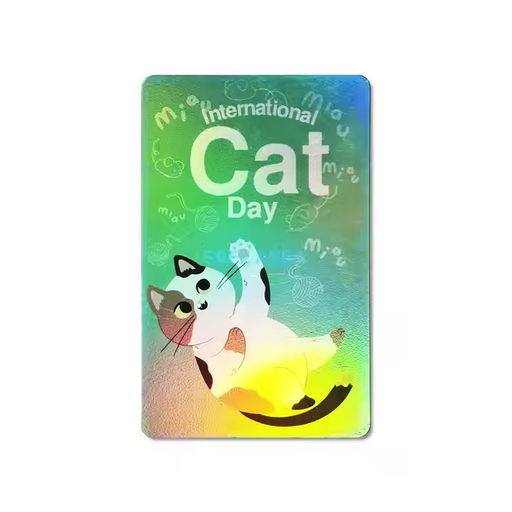 Wholesale Cartoon Game Toy Cards Thickened TR 3D Cat Anime Collection NFC Cards For Children