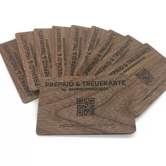 NFC NTAG 213 NTAG 215 Wood Material Black Walnut Card