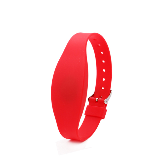 Writable Waterproof Passive 13.56MHZ Ntag213 RFID Silicon Rubber Wristband GJ-014