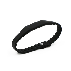 125KHz RFID Wristband Silicone Black Laser Engraving Logo RFID Bracelet for WaterPark  GJ-019