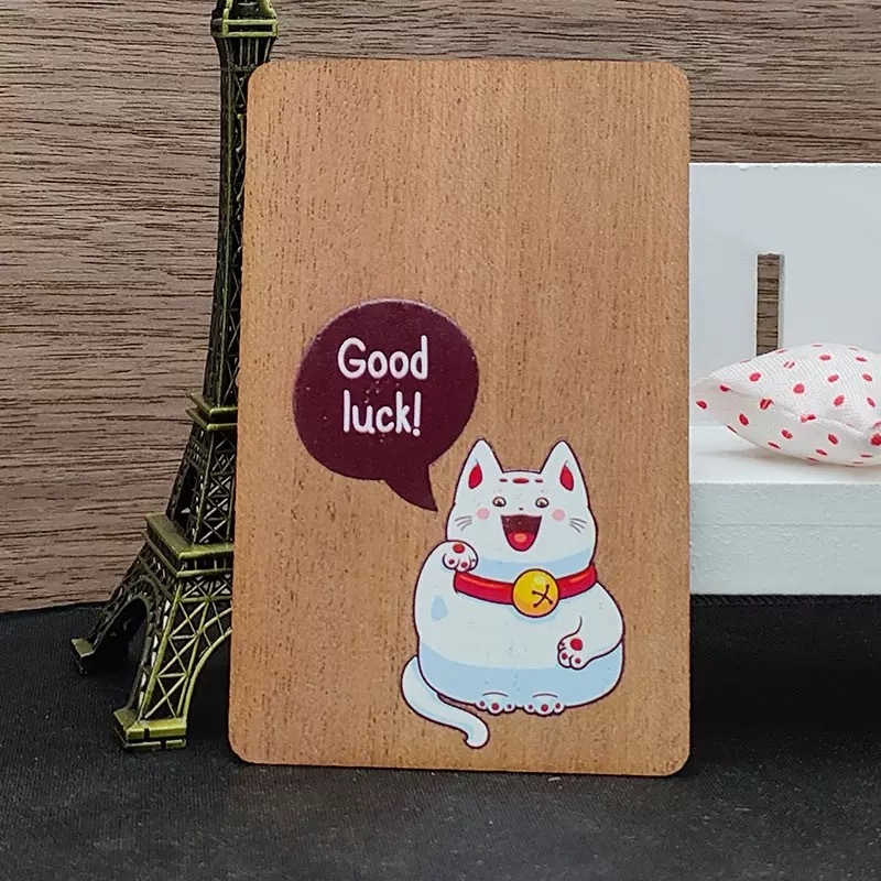Access Control RFID MF 1K Wood Card Environmentally Printing RFID Wooden Card