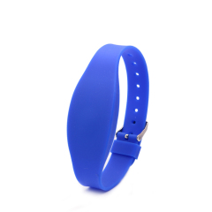Writable Waterproof Passive 13.56MHZ Ntag213 RFID Silicon Rubber Wristband GJ-014