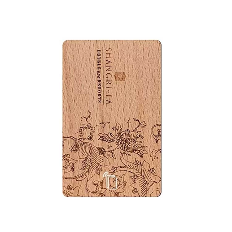 Customized FSC Printable Wooden Hotel Room Card NFC 216 Bamboo Wooden Business Cards