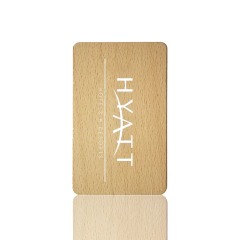 Access Control RFID MF 1K Wood Card Environmentally Printing RFID Wooden Card