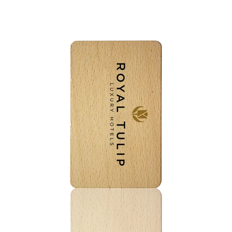 Customized FSC Printable Wooden Hotel Room Card NFC 216 Bamboo Wooden Business Cards