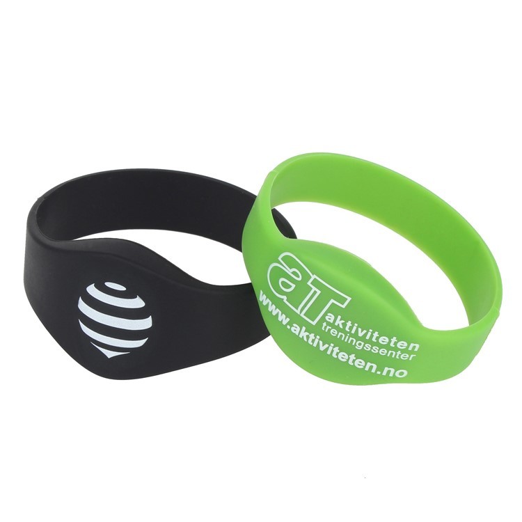 RFID Silicone Wristbands 125khz HF 13.56mhz NFC Silicone Wristband Waterproof for Water Park GJ-002
