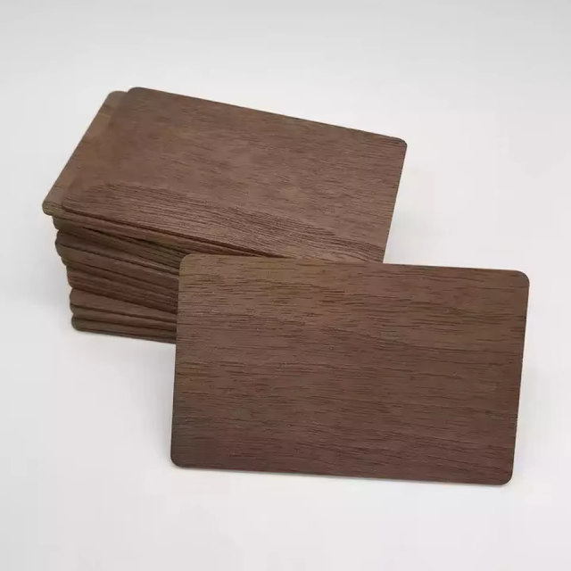 Wholesale Customized Blank RFID Smart Chip Card Laser Engraved NFC Wood Business Card