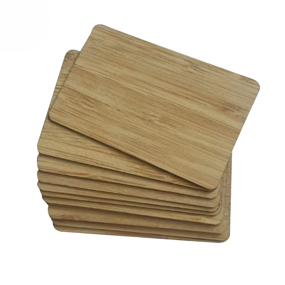 Wholesale Customized Blank RFID Smart Chip Card Laser Engraved NFC Wood Business Card