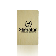 Access Control RFID MF 1K Wood Card Environmentally Printing RFID Wooden Card