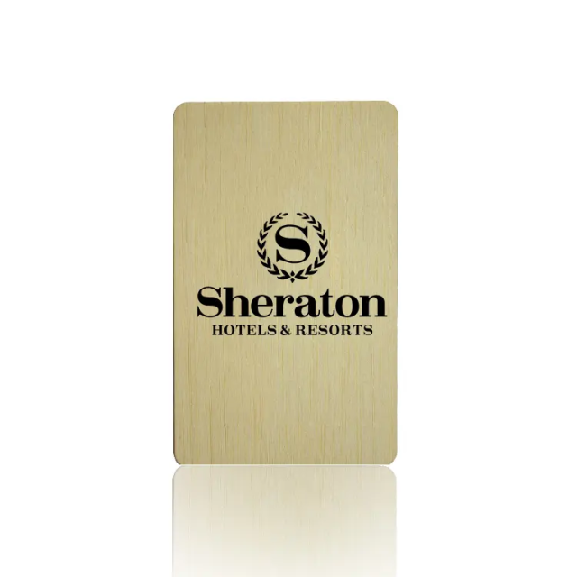 Access Control RFID MF 1K Wood Card Environmentally Printing RFID Wooden Card