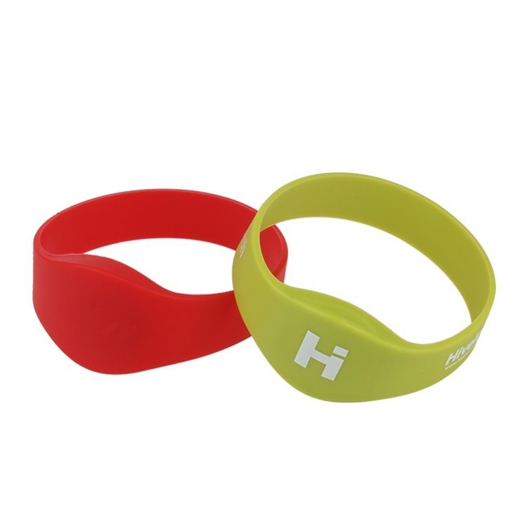 RFID Silicone Wristbands 125khz HF 13.56mhz NFC Silicone Wristband Waterproof for Water Park GJ-002
