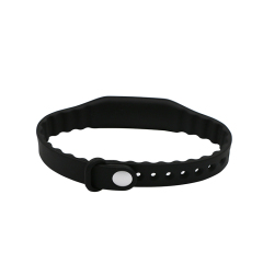 125KHz RFID Wristband Silicone Black Laser Engraving Logo RFID Bracelet for WaterPark  GJ-019