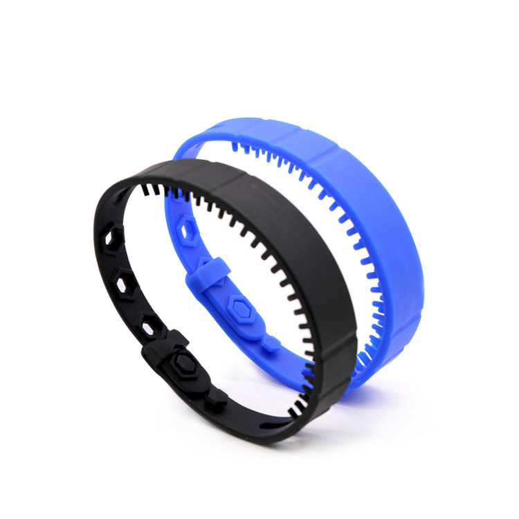 Wholesale Passive Custom Color Logo 860-960mhz UHF RFID Silicone Wristband for Concert Party Activity GJ-009