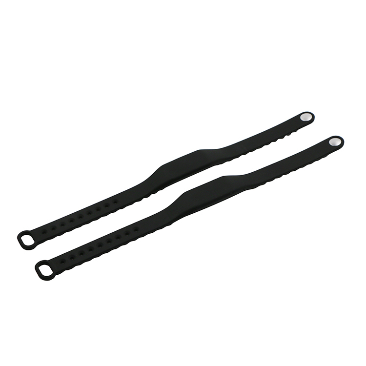 125KHz RFID Wristband Silicone Black Laser Engraving Logo RFID Bracelet for WaterPark  GJ-019