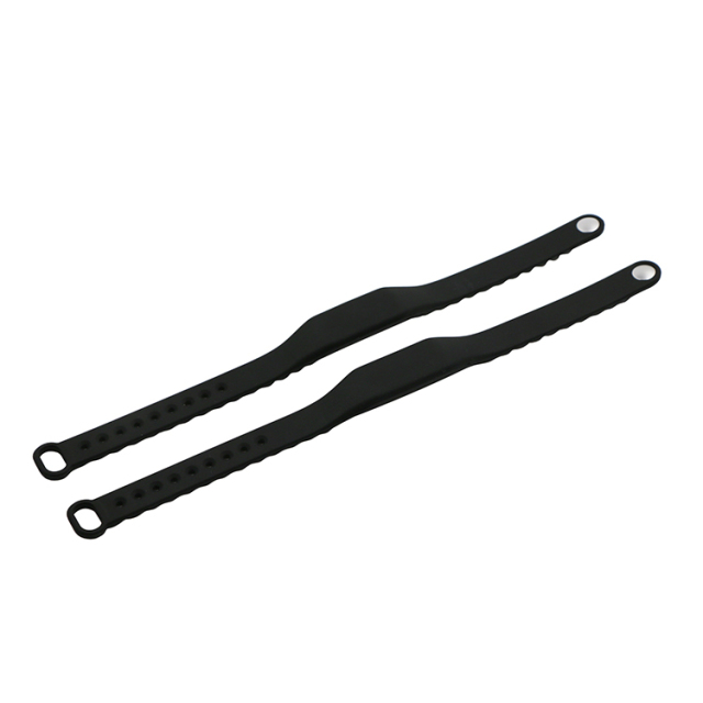 125KHz RFID Wristband Silicone Black Laser Engraving Logo RFID Bracelet for WaterPark  GJ-019