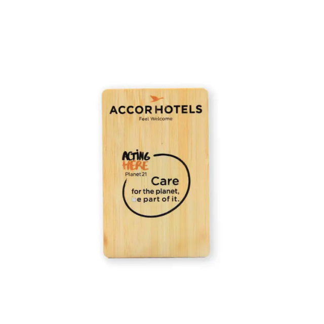 ISO Standard 13.56MHZ Wooden Hotel Key Card NFC Card for Access Control System